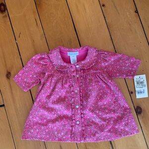 NWT Ralph Lauren Pink Floral Button Down Dress 3m